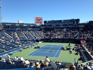 Women's action at the Aviva Centre in Toronto.